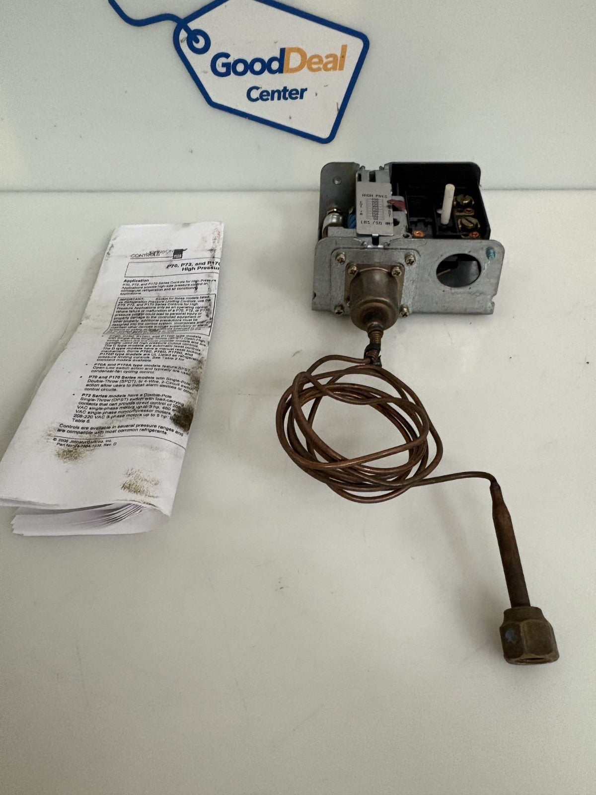 JOHNSON CONTROLS HIGH PRESSURE CONDENSER FAN CYCLING CONTROL P70CA-3C