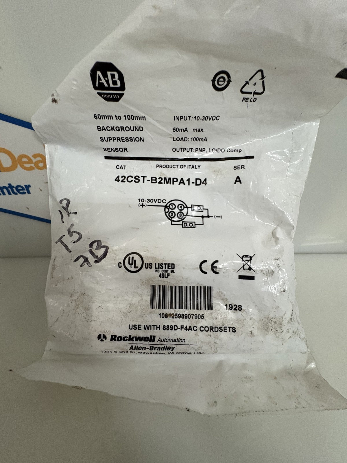 ALLEN BRADLEY SUPPRESSION SENSOR 42CST-B2MPA1-D4 A1