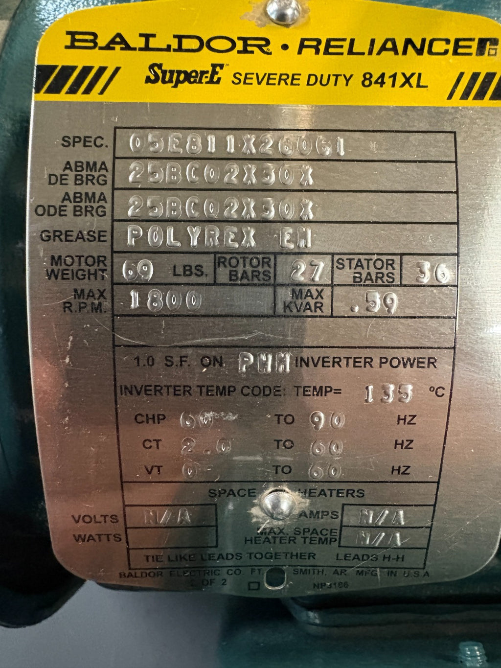 NORD 2HP MOTOR SK90LH/4 CUS