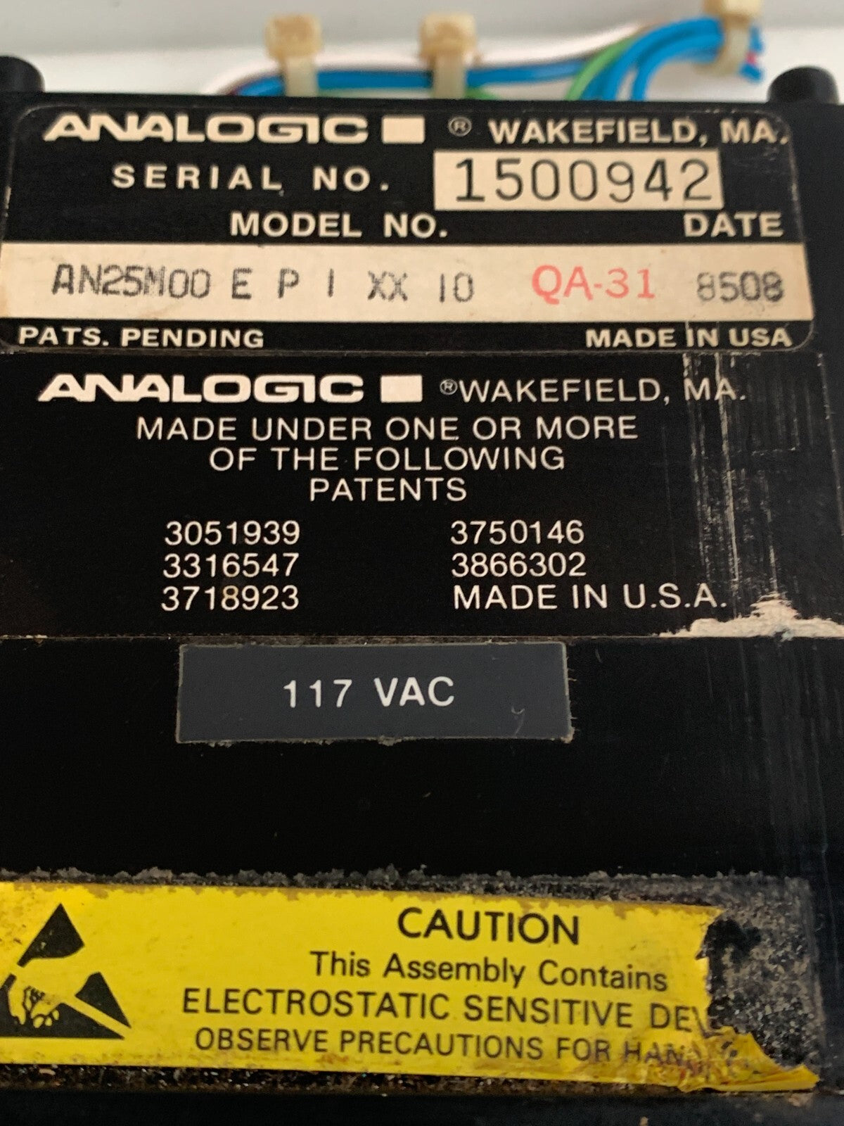 ANALOGIC MEASUROMETER II AN25MOO E PI XX 102