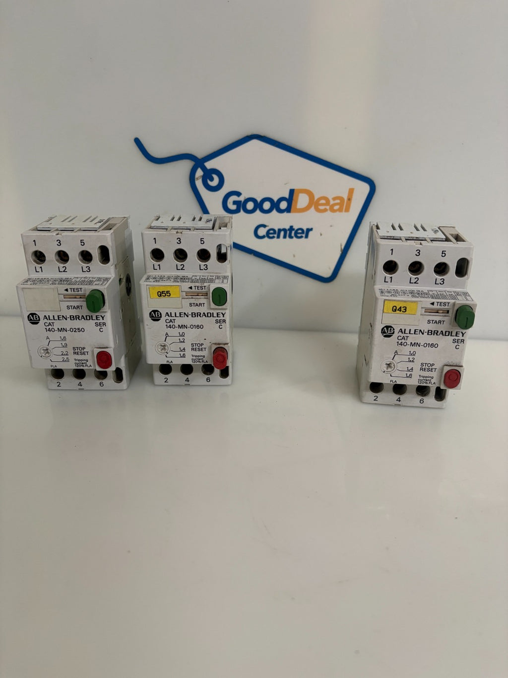 LOT OF 3 ALLEN BRADLEY MOTOR STARTER 140-MN-0160 SER C