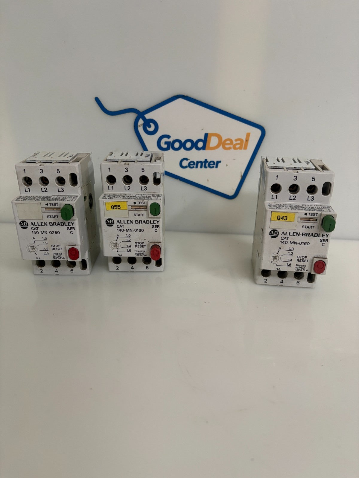 LOT OF 3 ALLEN BRADLEY MOTOR STARTER 140-MN-0160 SER C