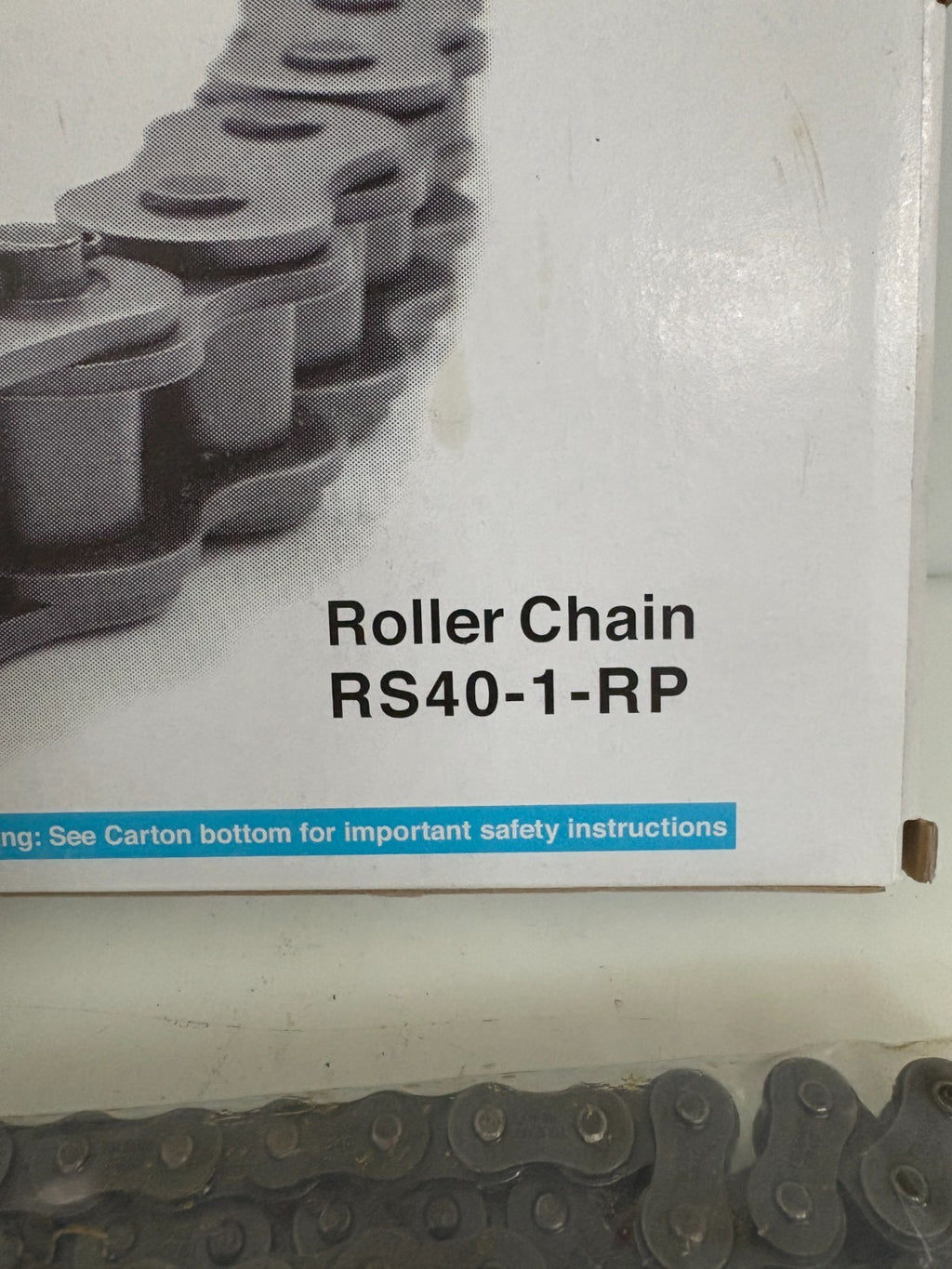 LOT OF 3 TSUBAKI ROLLER CHAIN RS40-1-RP 10'