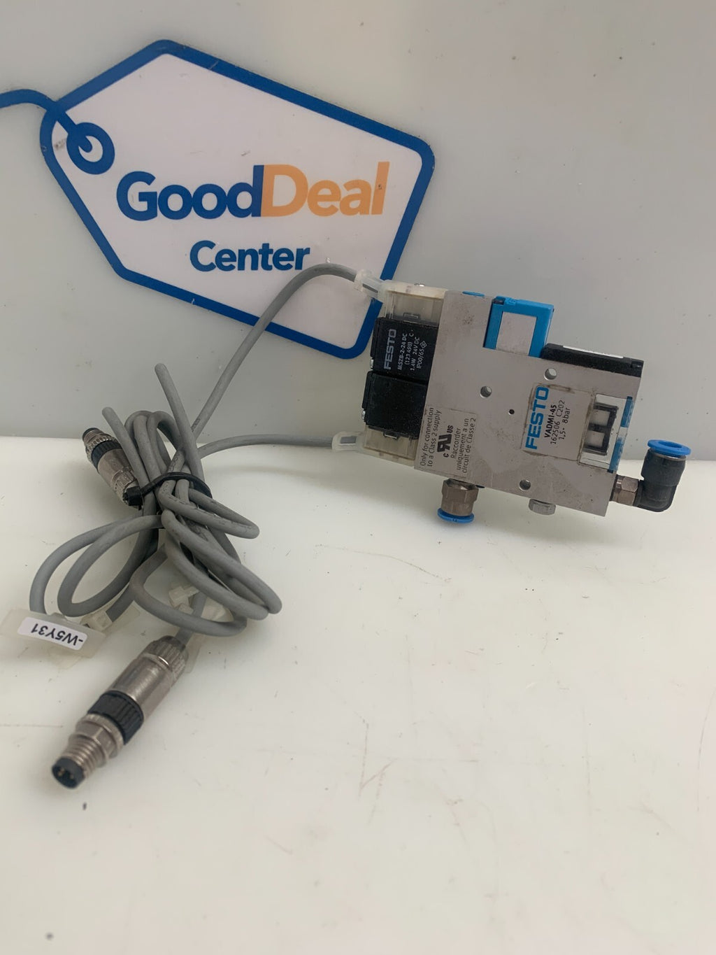 FESTO VADMI-45 Vacuum Generator 162506 w/Connector Cable