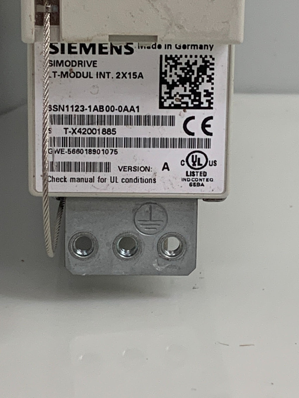 SIEMENS SIMODRIVE LT- MODUL INT 2X15 A  6SN1123-1ABOO-OAA1  W/6SN1118-1NK01-OAA