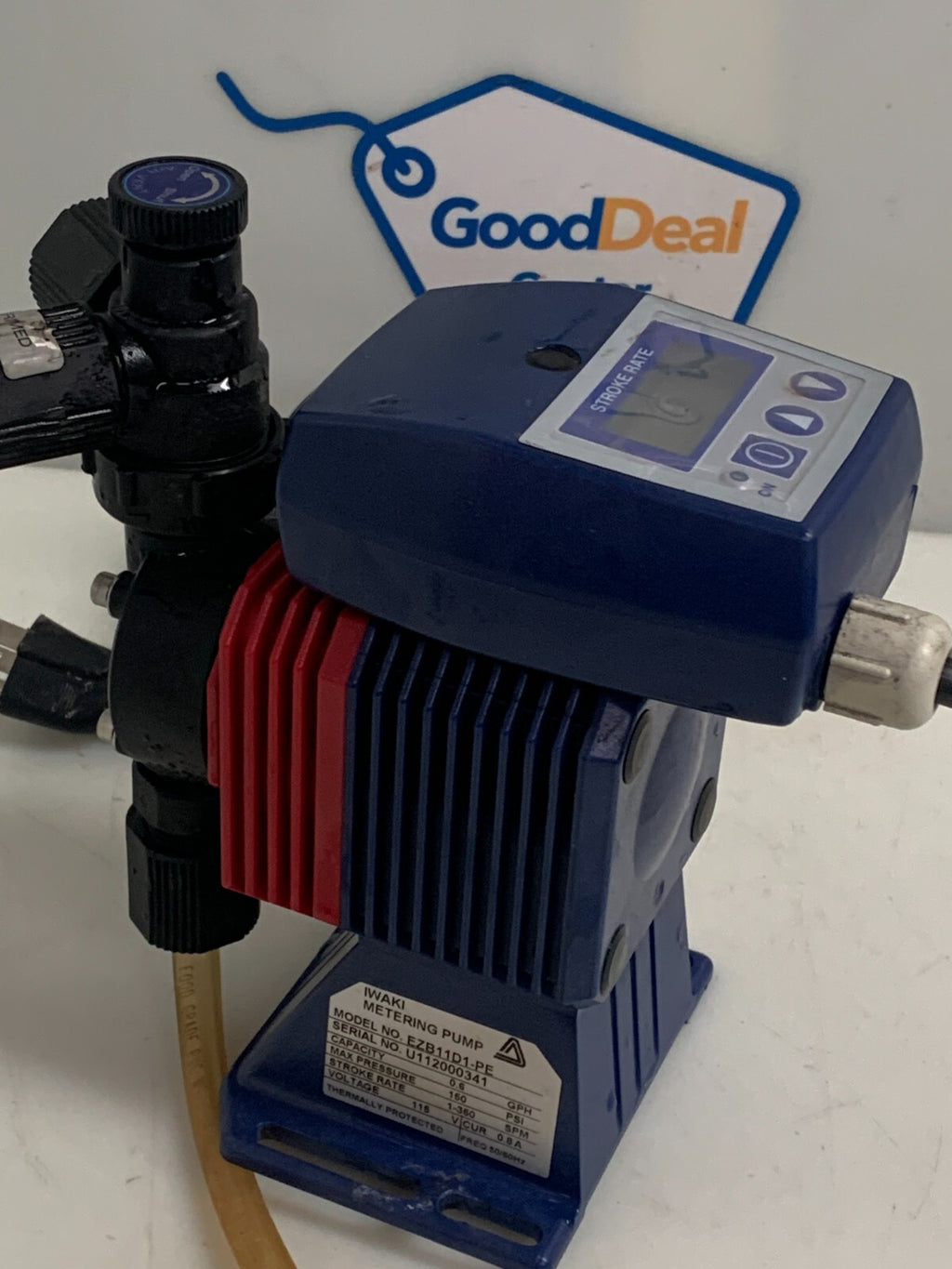 IWAKI METERING PUMP EZB11D1-PE W/WALL SUPPORT6