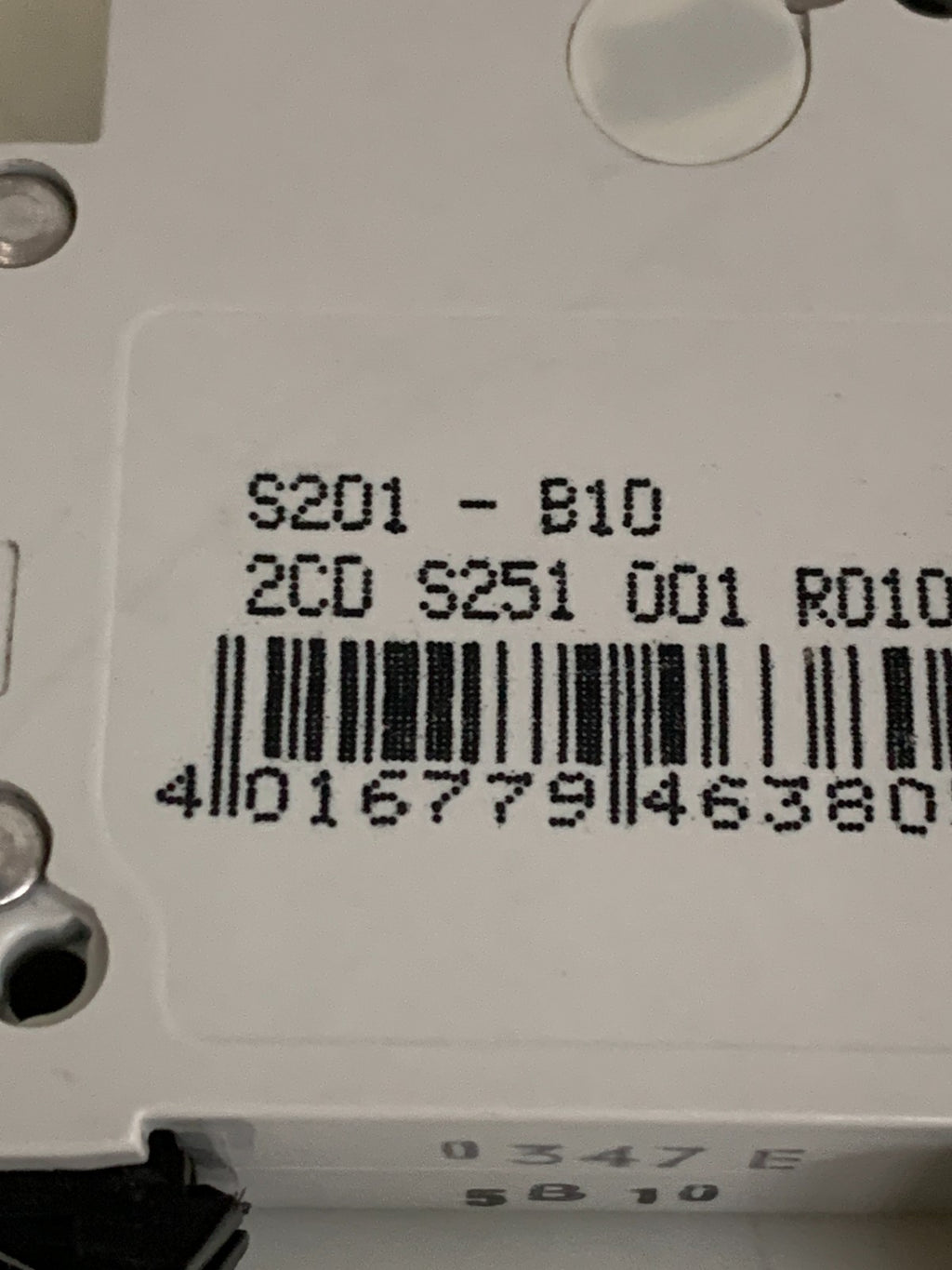 LOT OF 3  ABB CIRCUIT BREAKER S201-B10