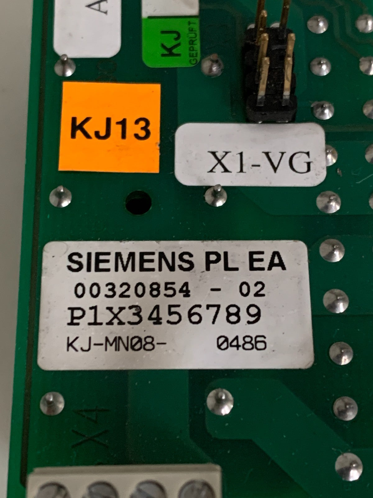 SIEMENS BACKPLANE SERVO INSERT 00320854-02
