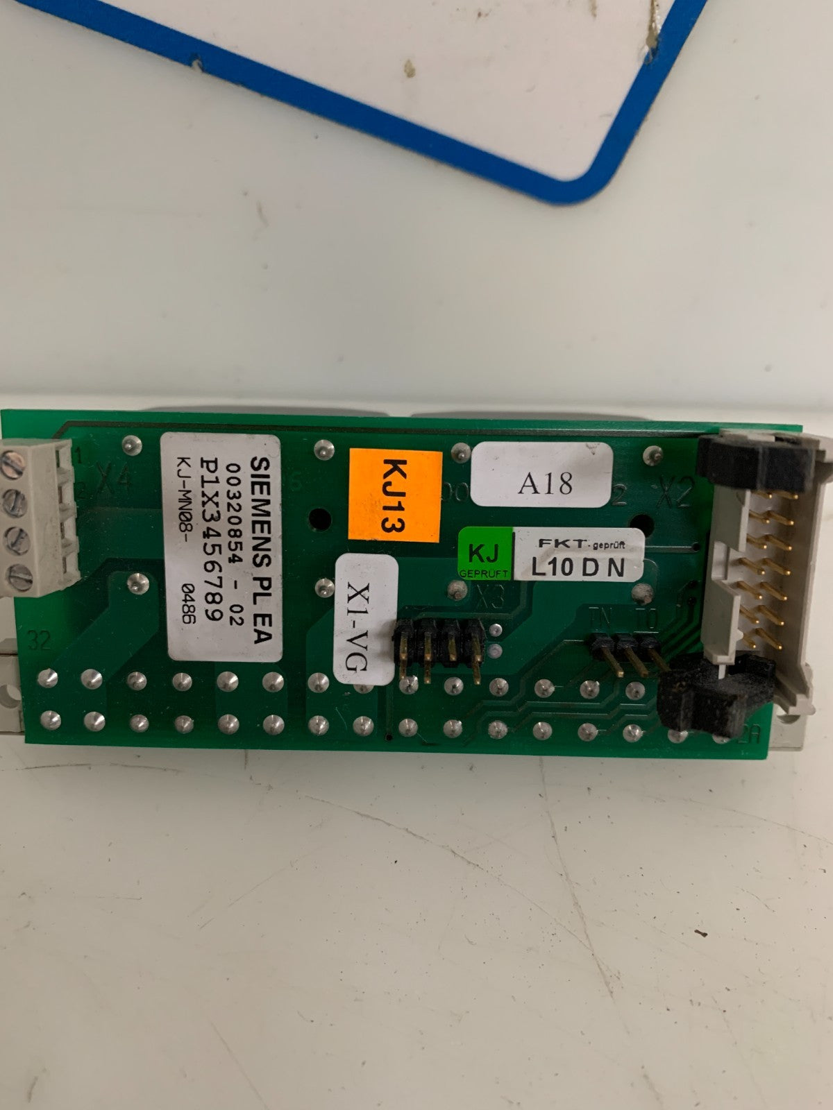 SIEMENS BACKPLANE SERVO INSERT 00320854-02