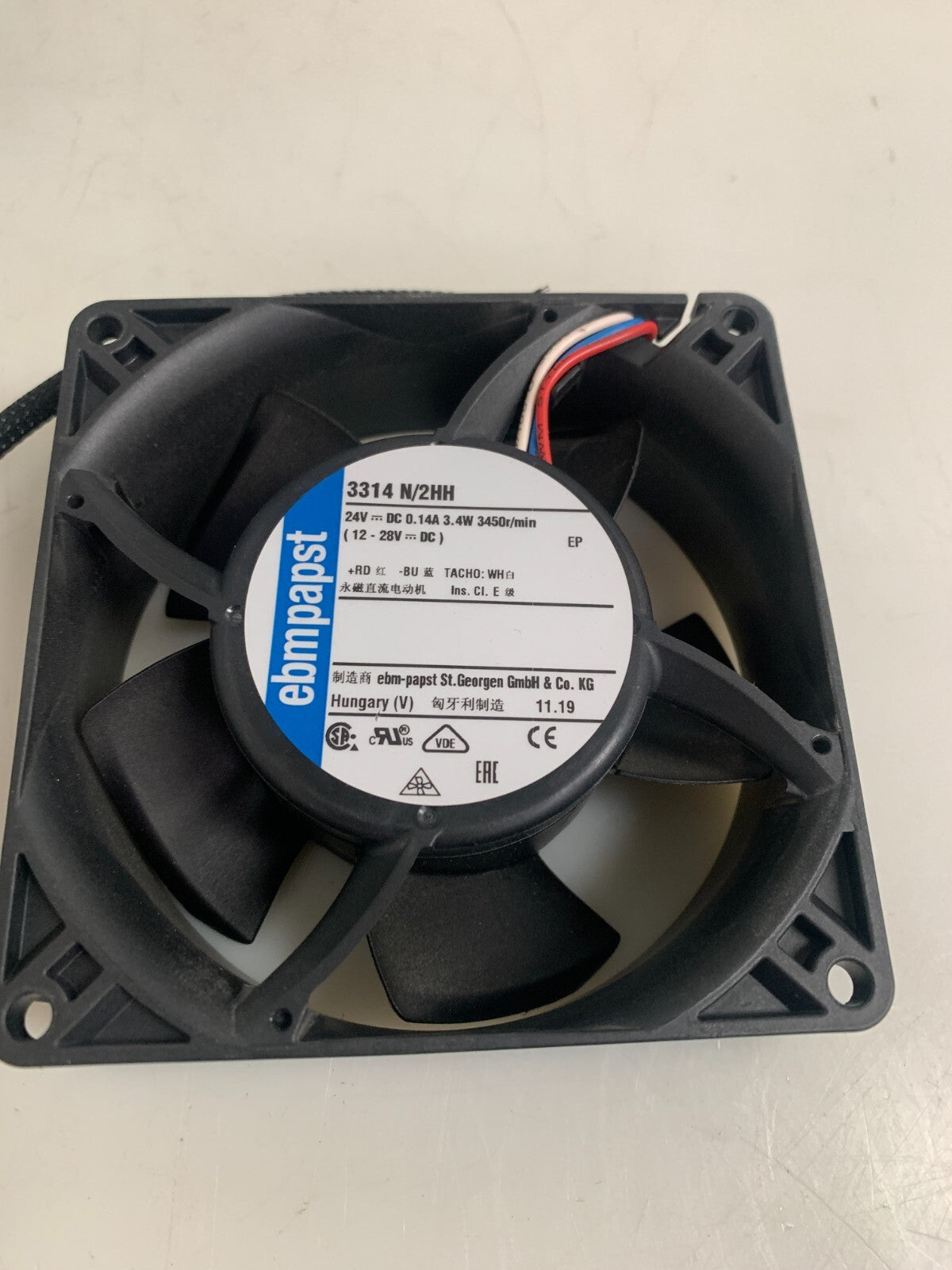 LOT OF 4 EBMPAPST AXIAL FAN 3314 N/2HH1