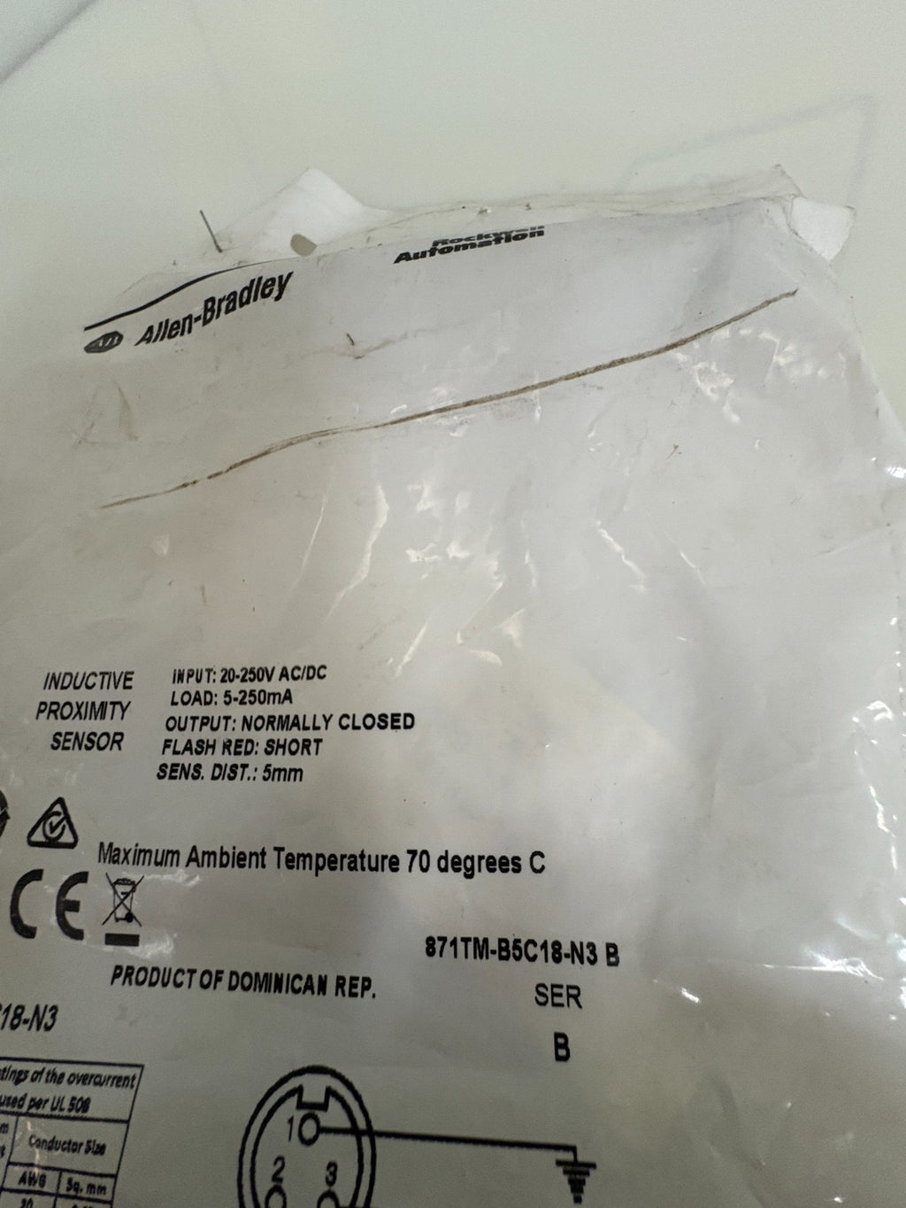 ALLEN BRADLEY PROXIMITY SENSOR 871TM-B5C18-N3