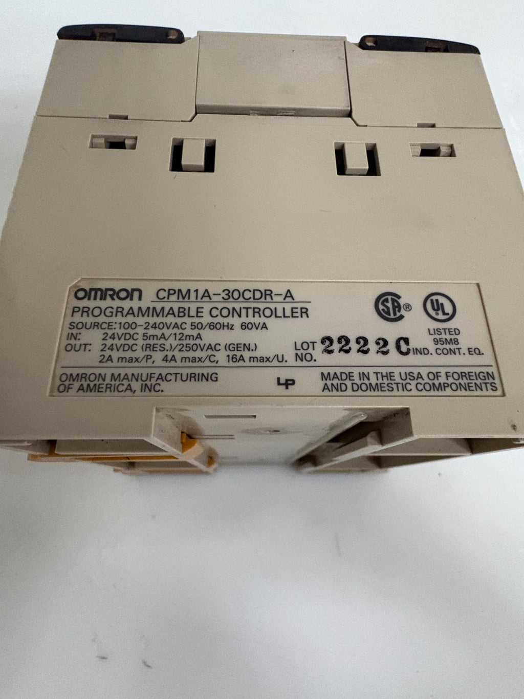 OMRON CPU PROGRAMMABLE CONTROLLER CPM1A-30CDR-A