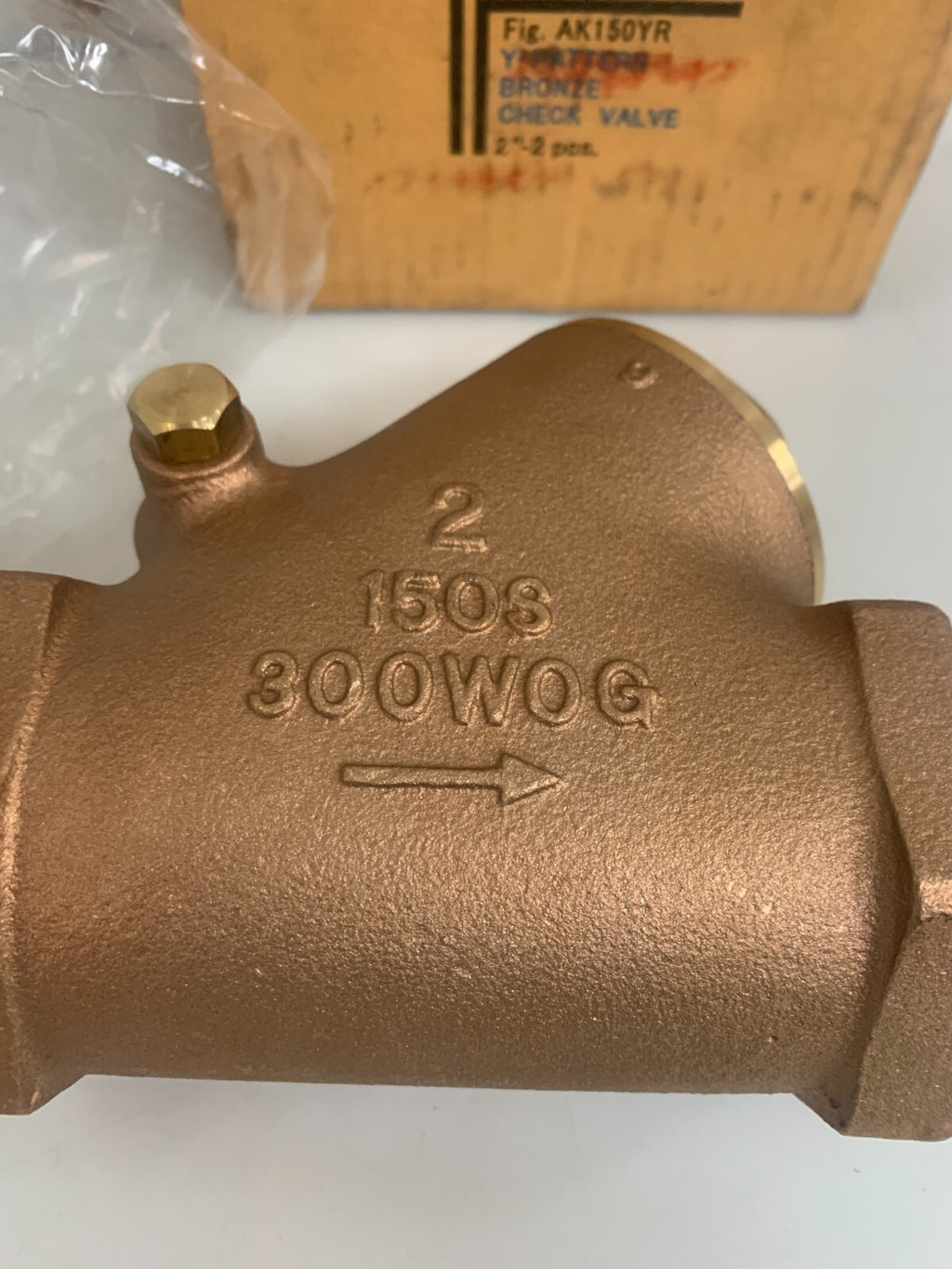 LOT OF 2  KITZ Y PATTERN CHECK VALVE #29-200 2" BRASS AK15OYR3
