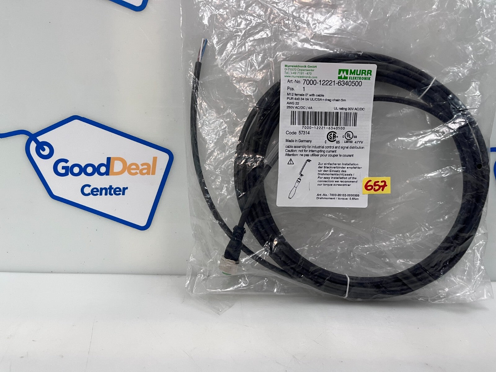 Murr Elektronik 7000-12221-6340500 M12 female with cable