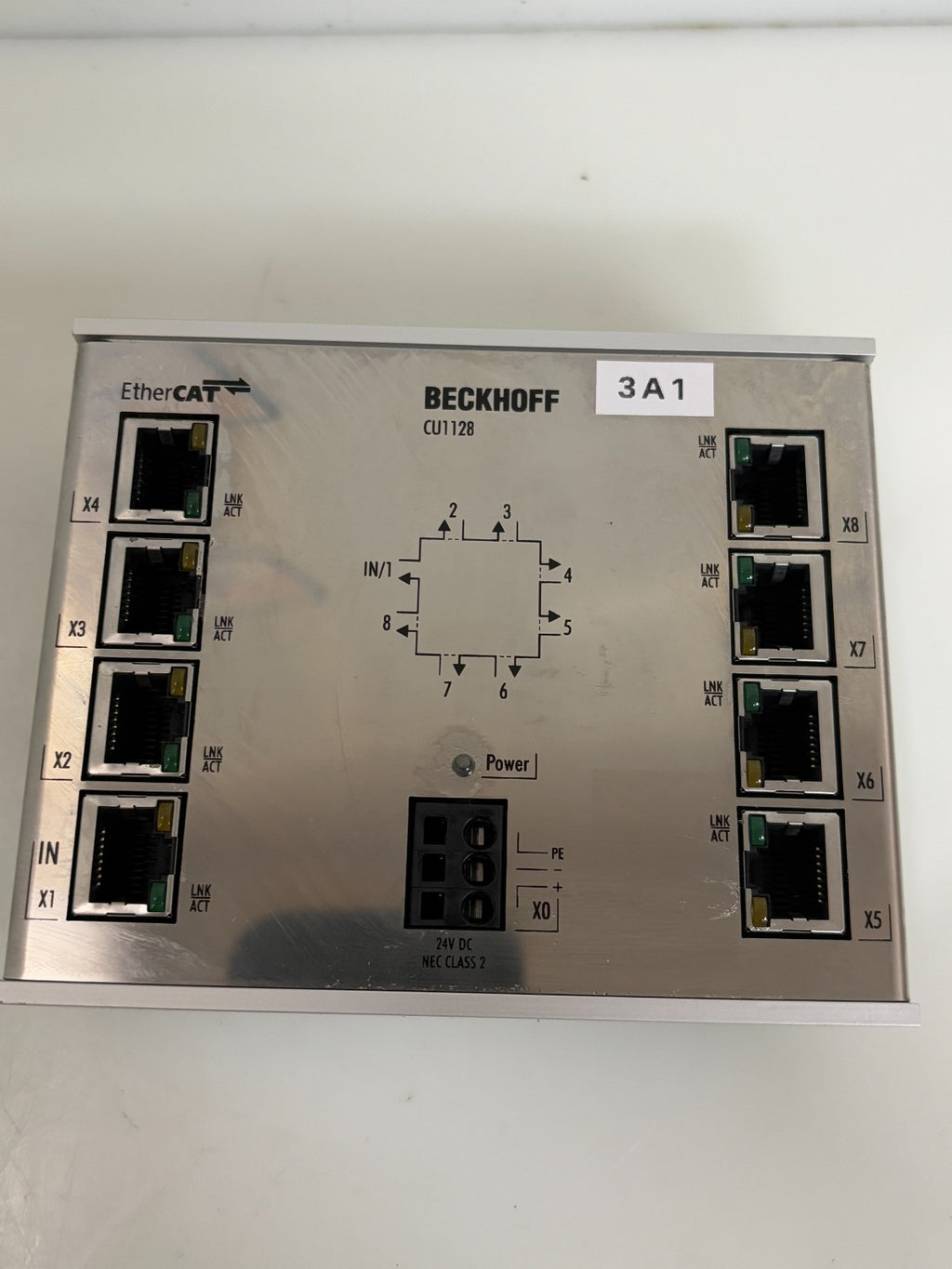 BECKHOFF 8 PORT JUNCTION ETHERCAT 100 MBITTS CU 1128