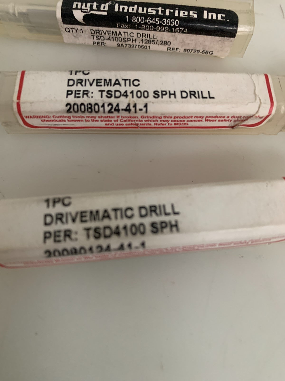 LOT OF 5 NUT D INDUSTRIES DRIVEMATIC DRILL 20080124-41-1