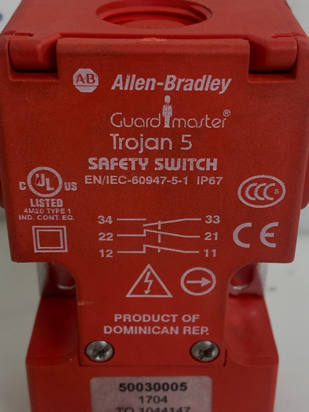 ALLEN BRADLEY GUARD MASTER TROJAN 5 IEC -60947-5-1