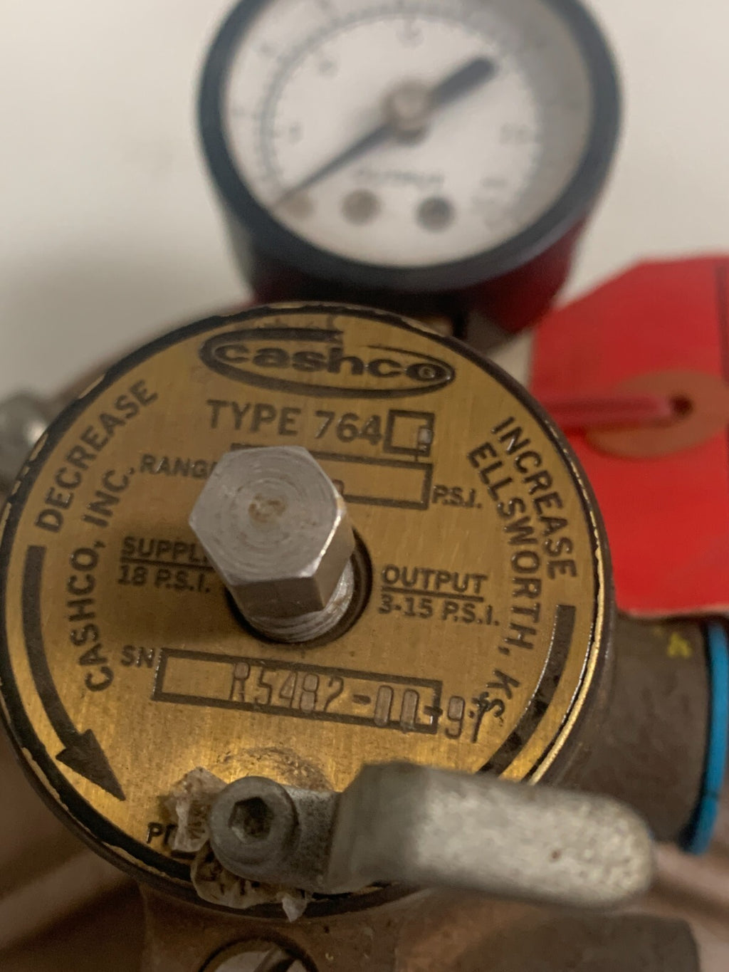 CASHCO Type 764 P R5482-00-97 Pneumatic Pressure Controller 3-15 PSI output1