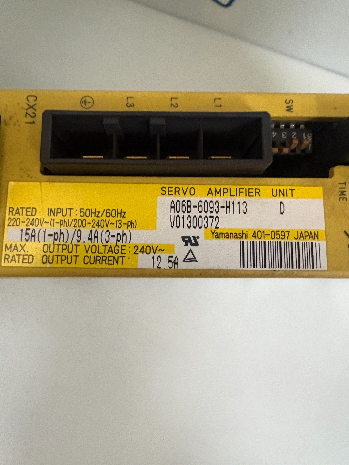 GE FANUC SERVO AMPLIFIER UNIT B SERIES A06B-6093-H113 D2