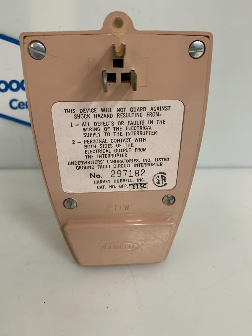 HUBBELL GROUND FAULT CIRCUIT GUARD GFP 115C