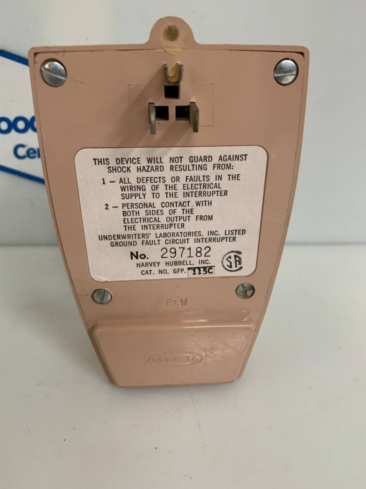 HUBBELL GROUND FAULT CIRCUIT GUARD GFP 115C