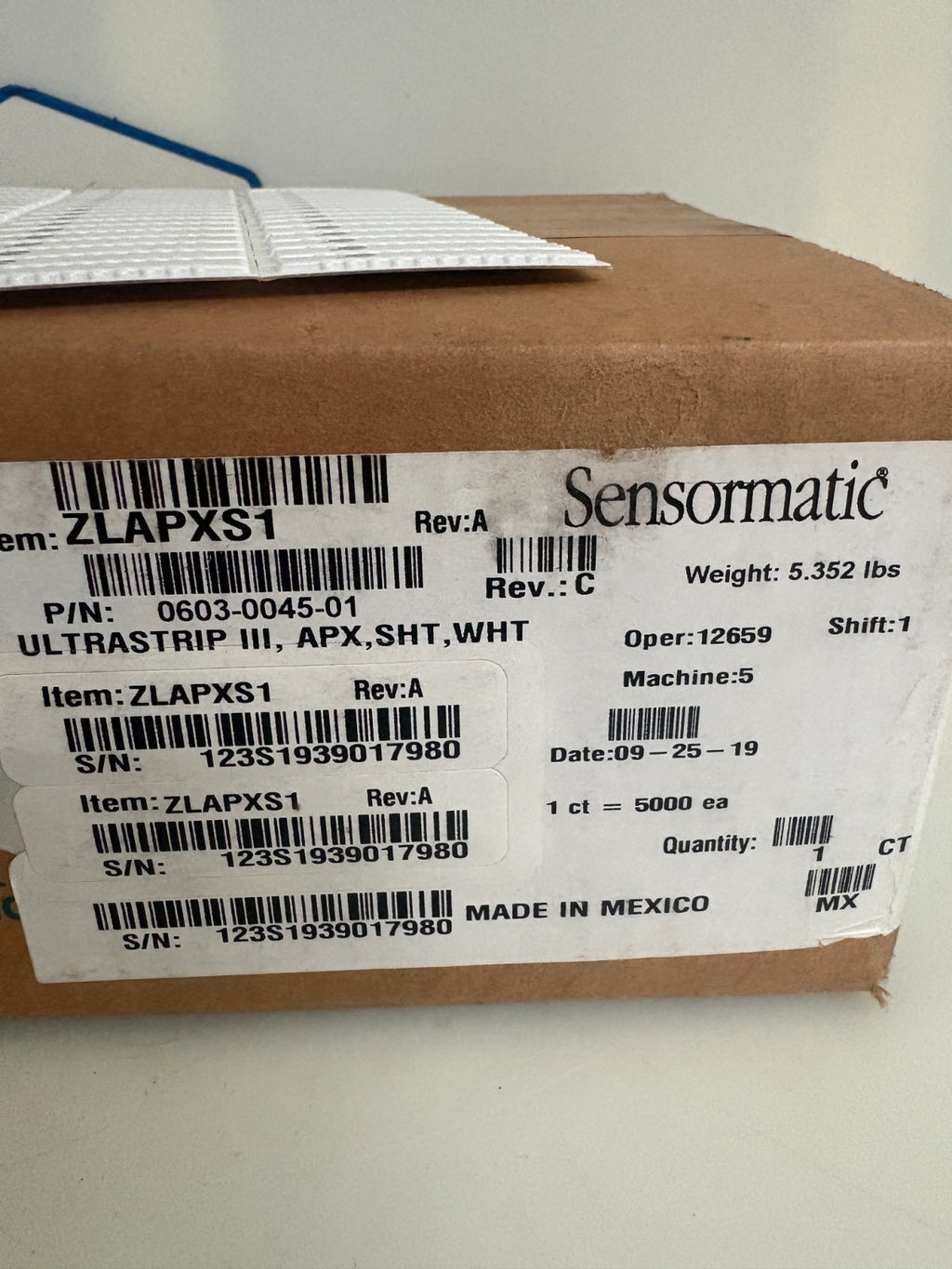 SENSORMATIC ULTRASTRIP III ZLAPXS1 5000/BOX1