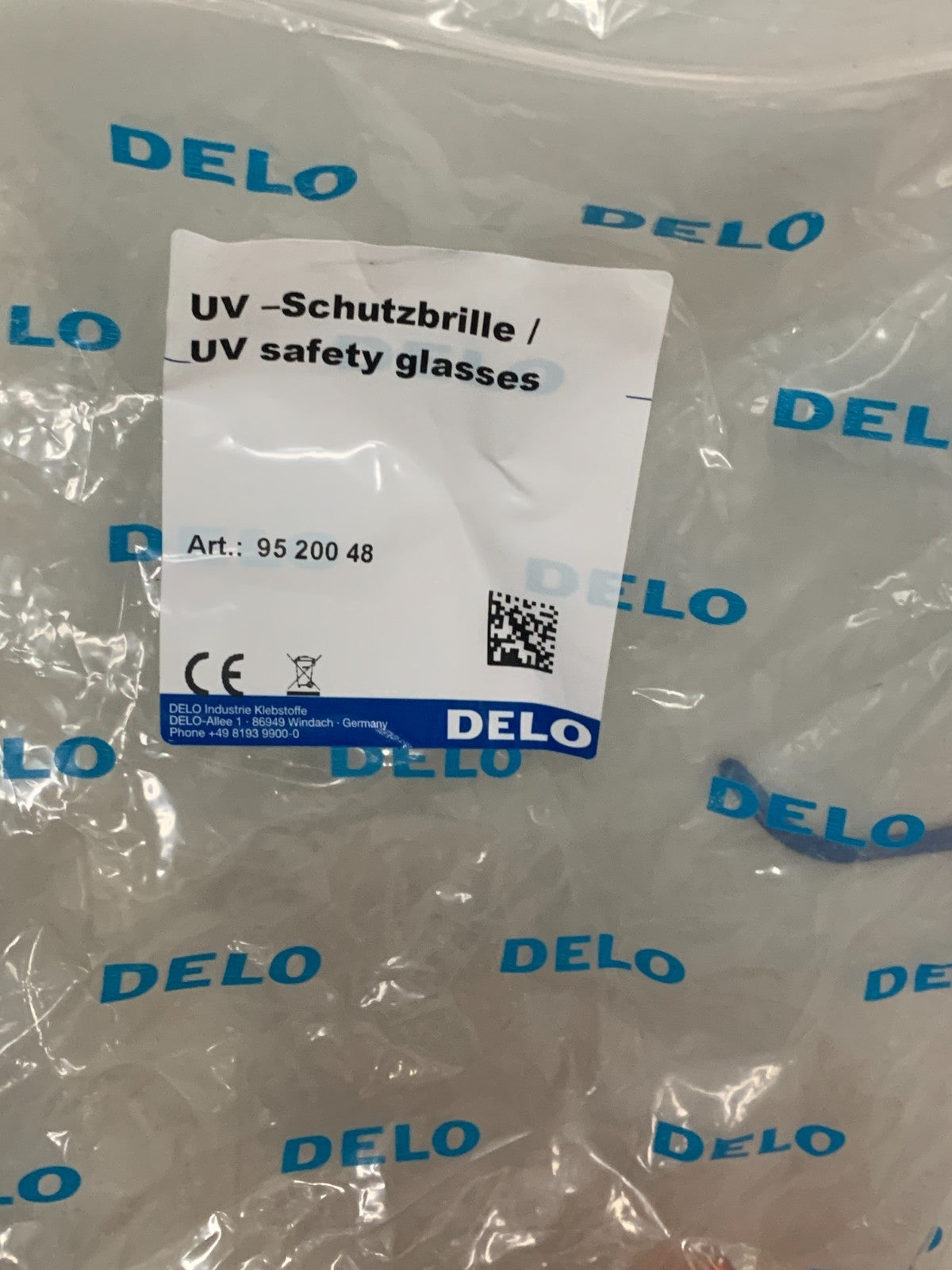 LOT OF 3 DELO UV SAFETY GLASS #95200482