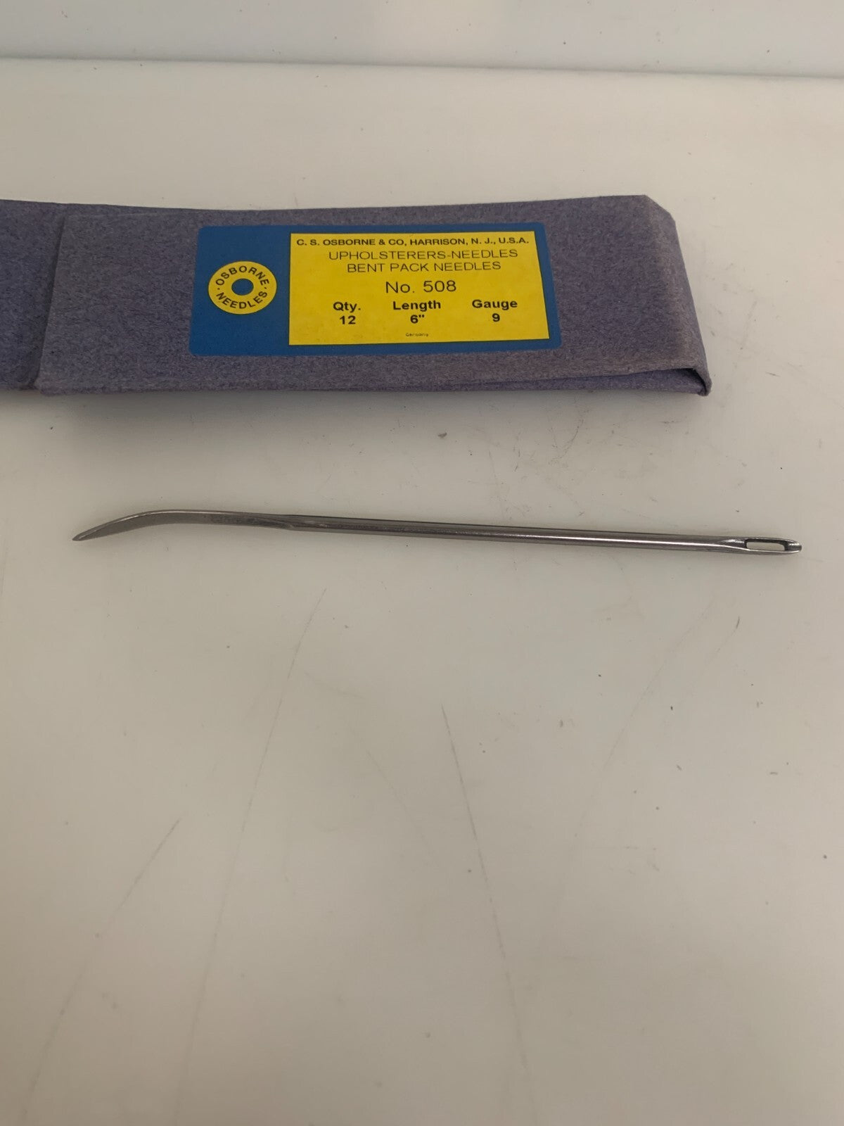 LOT OF 10 C.S. OSBORNE & CO. UPHOLSTERERS BENT NEEDLE #508