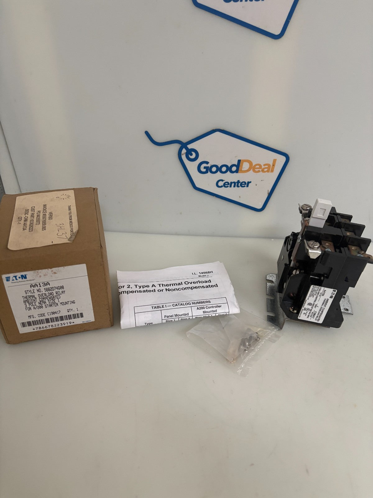 EATON THERMAL OVERLOAD RELAY AA13A