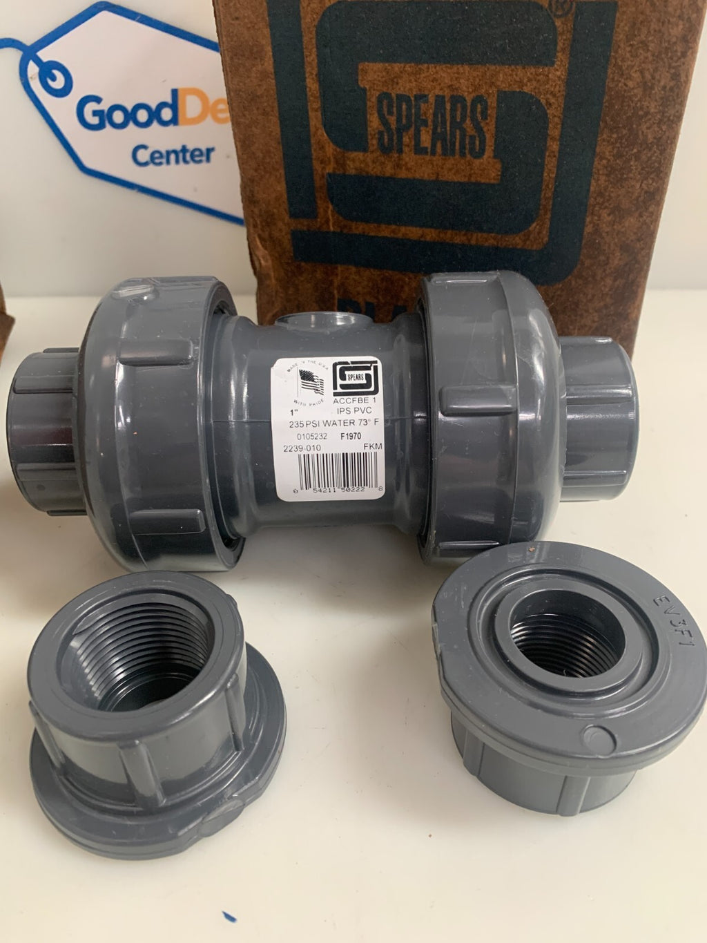 Lot of 2 spears True 1" Union Check Valve 2293-010