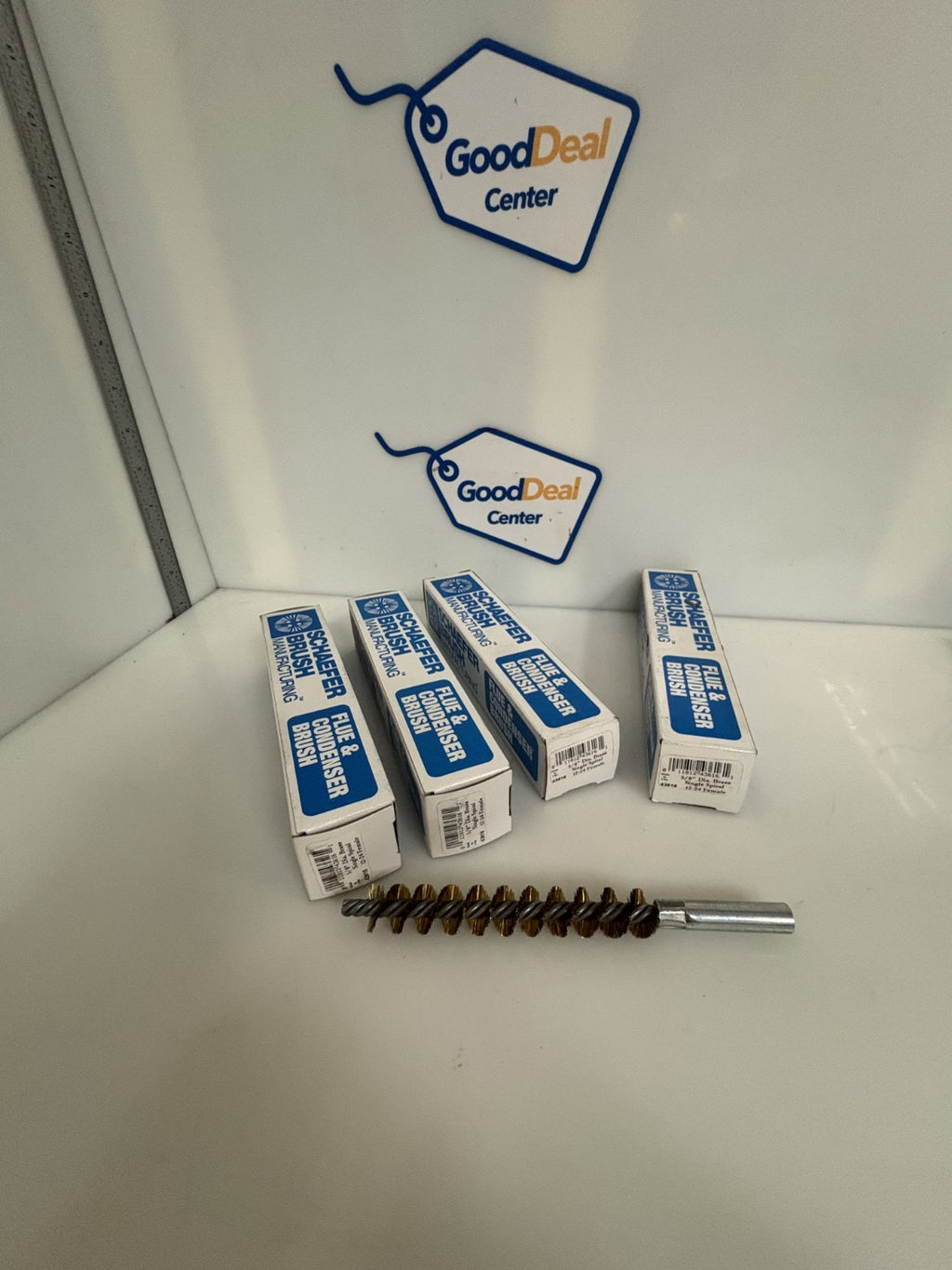 LOT OF 4 SCHAEFER BRUSH FLUE AND CONDENSER BRUSH 5/8" SINGLE SPIRAL
