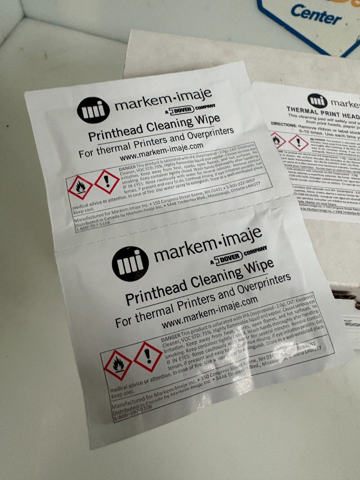 MARKEM-IMAJE PRINT HEAD CLEANING WIPES IND WRAP BOX OF 1001
