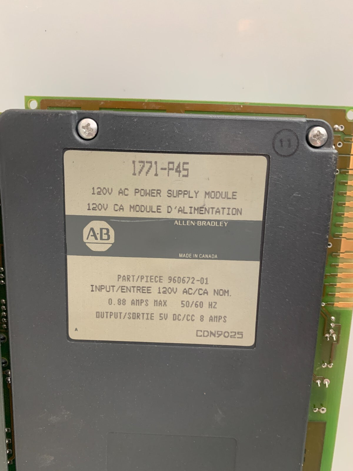 ALLEN BRADLEY 1771-P4S  AC  Power Supply1