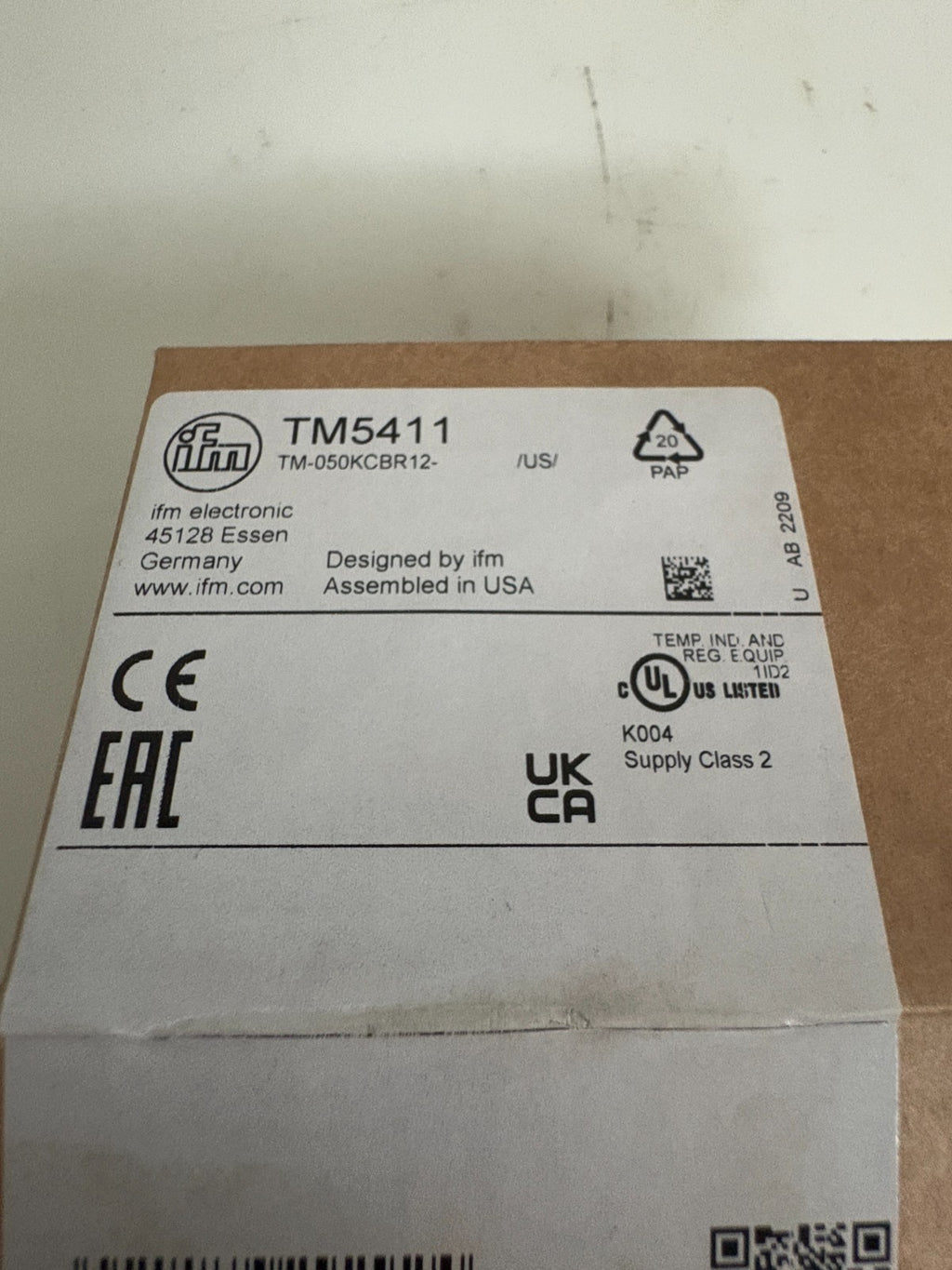 IFM TEMPERATURE SENSOR TM5411