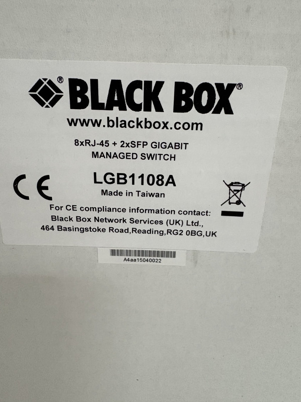 BLACK BOX SELECTOR SWITCH LGB 1108 A