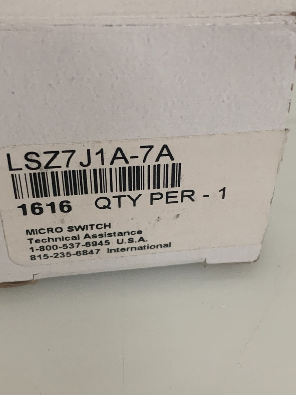 HONEYWELL H DUTY LIMIT SWITCH LSJ1A-7A2