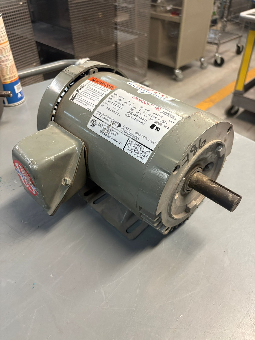 US MOTOR UNIMOUNT 125 1HP MOTOR F055A 0